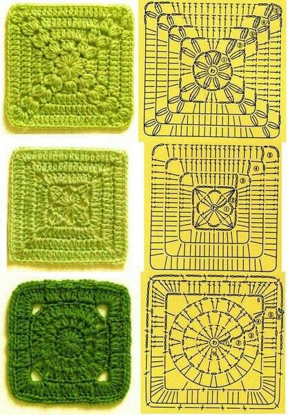 Example of granny square crochet patterns