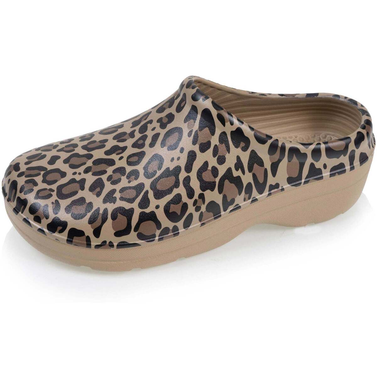 Isotoner leopard women's clogs