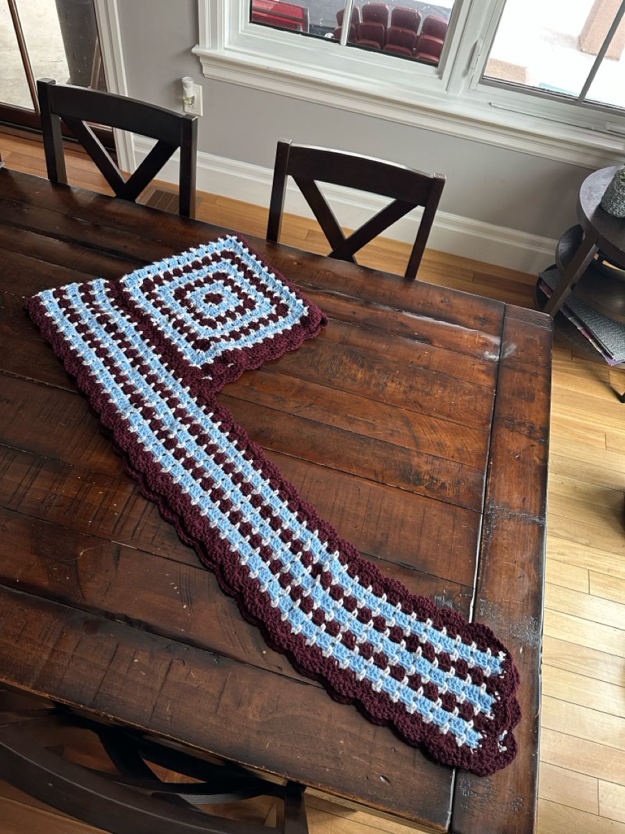 Scarf balaclava in crochet