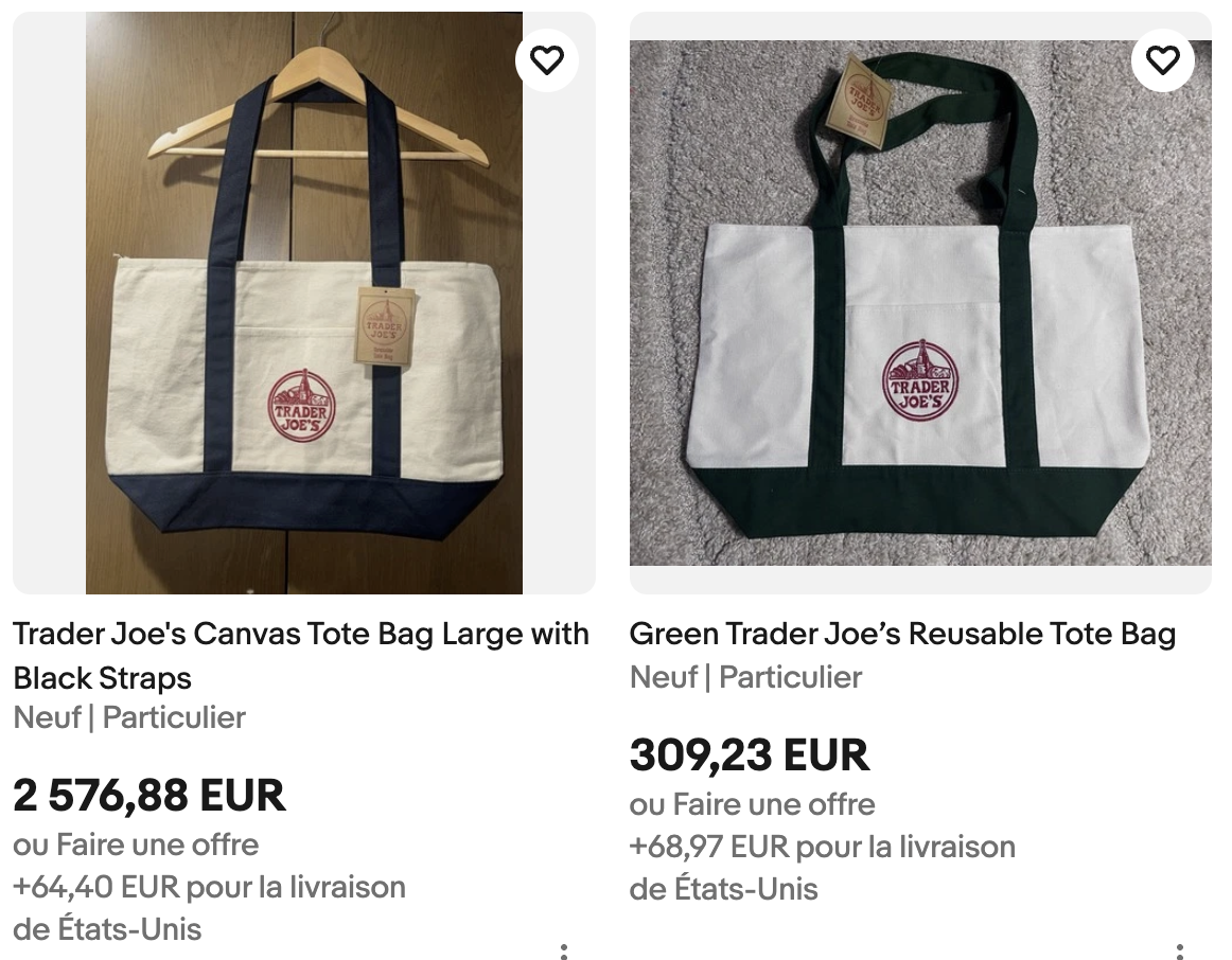 Online Resale Trader Joe's Bags