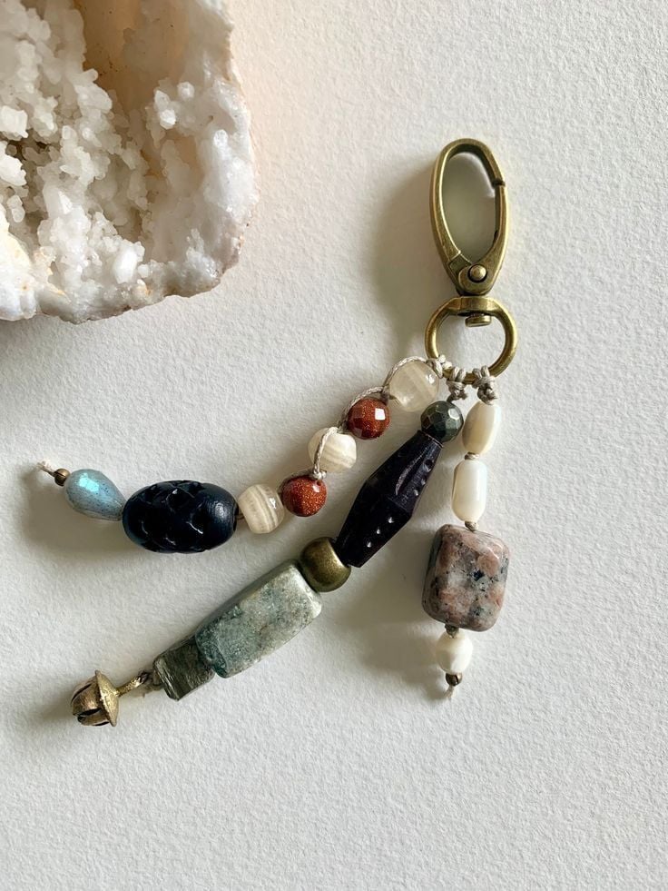 DIY jewelry keychain idea
