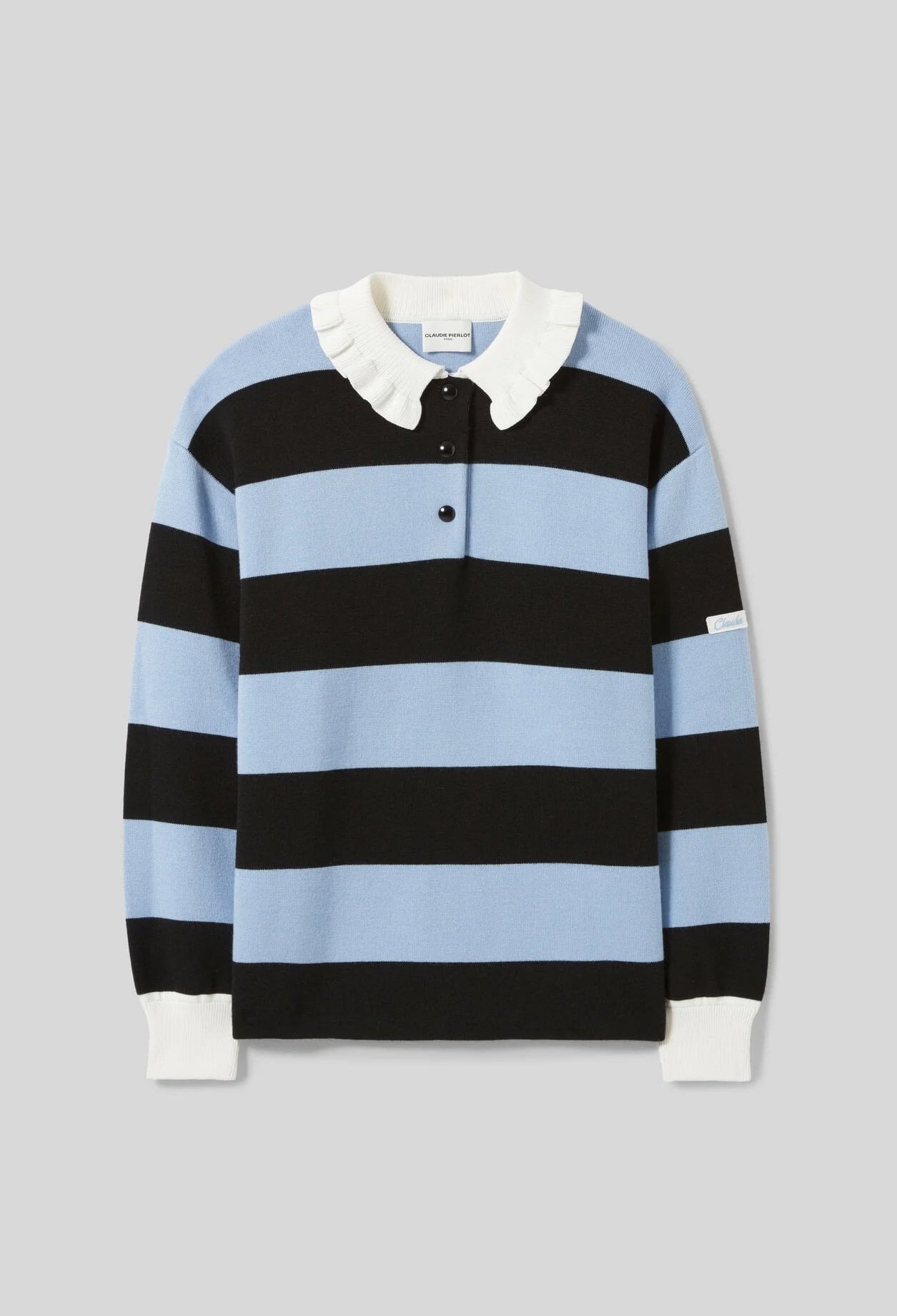 Claudie Pierlot long-sleeve striped polo