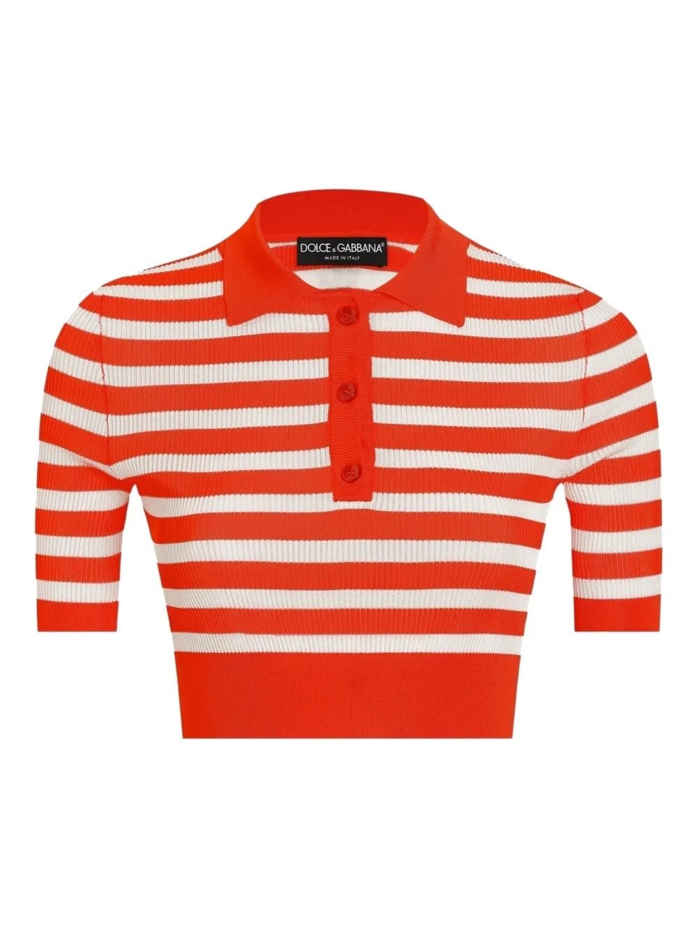 Dolce & Gabbana red striped polo