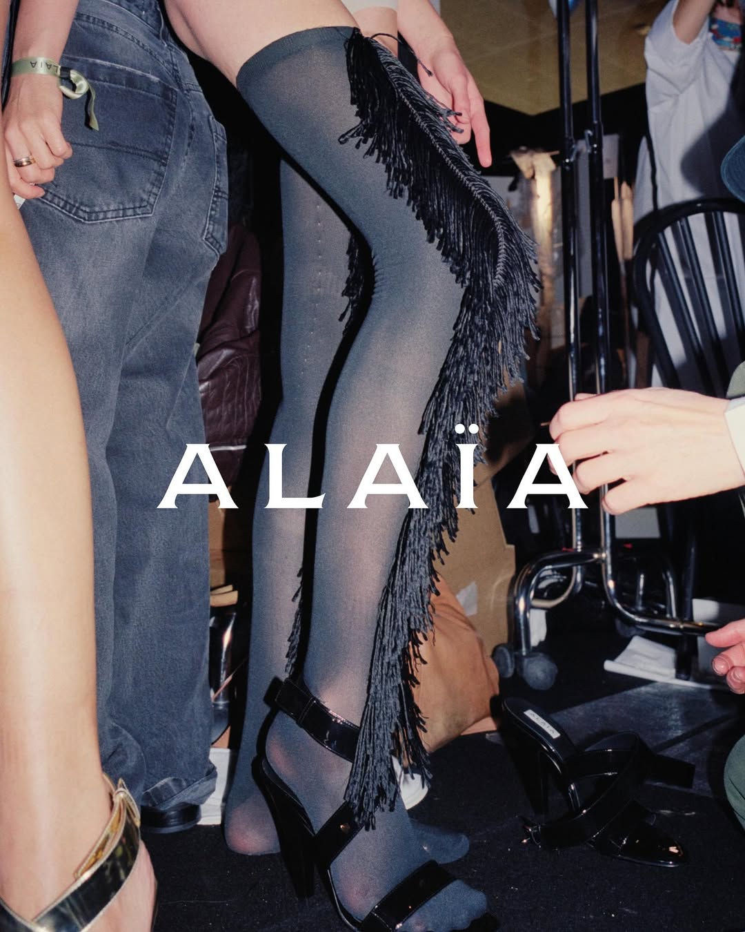 Fringe tights Alaïa Spring 2026