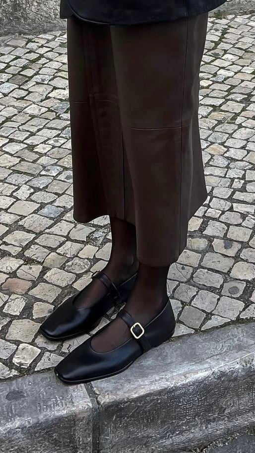Ballet flats with buckles