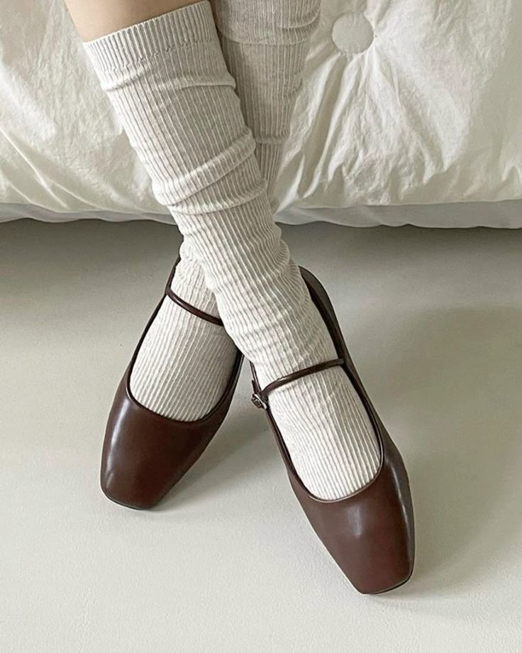 Mary Jane leather ballet flats