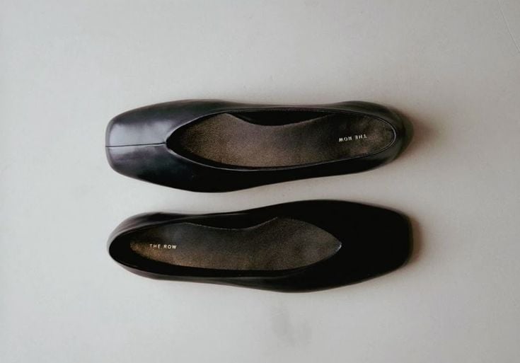 The Row minimalist leather ballet flats
