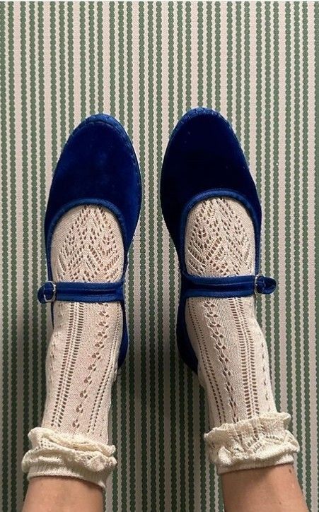 Mary Jane velvet ballet flats