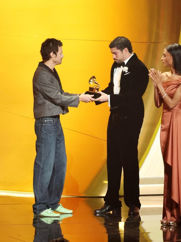 Harry Styles wearing Dior ballet flats at the Grammys