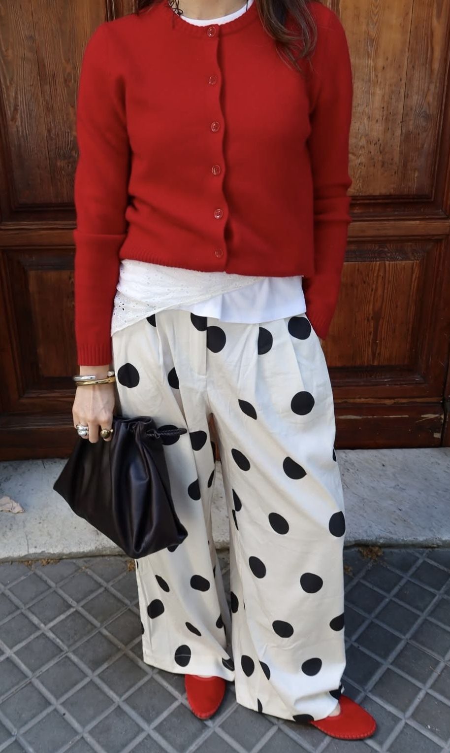 The polka dot print is back like never before! 23 Wide polka dot pants