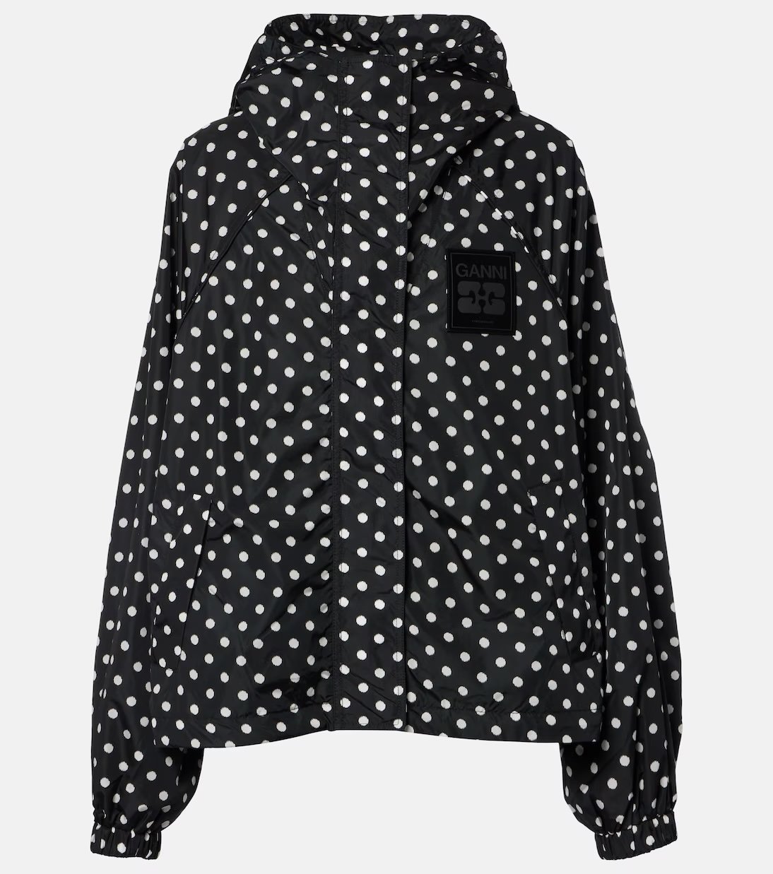The polka dot print is back like never before! 32 Black polka dot jacket by Ganni