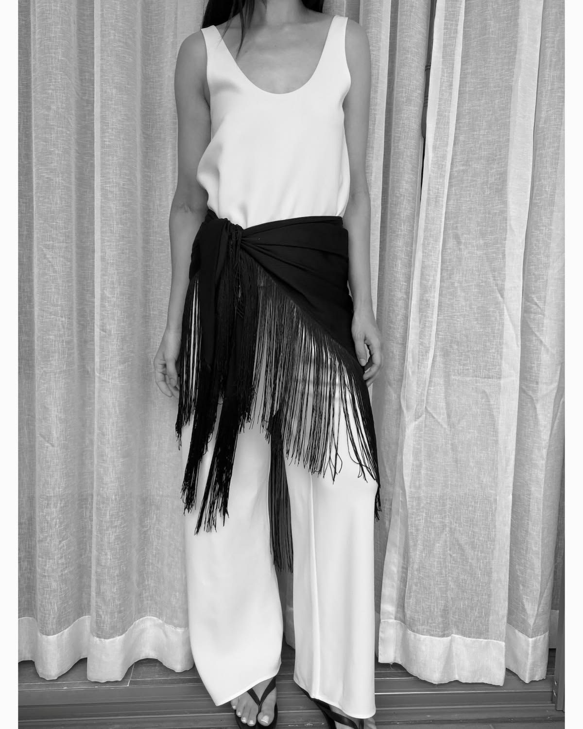 foulard franges scarf belting
