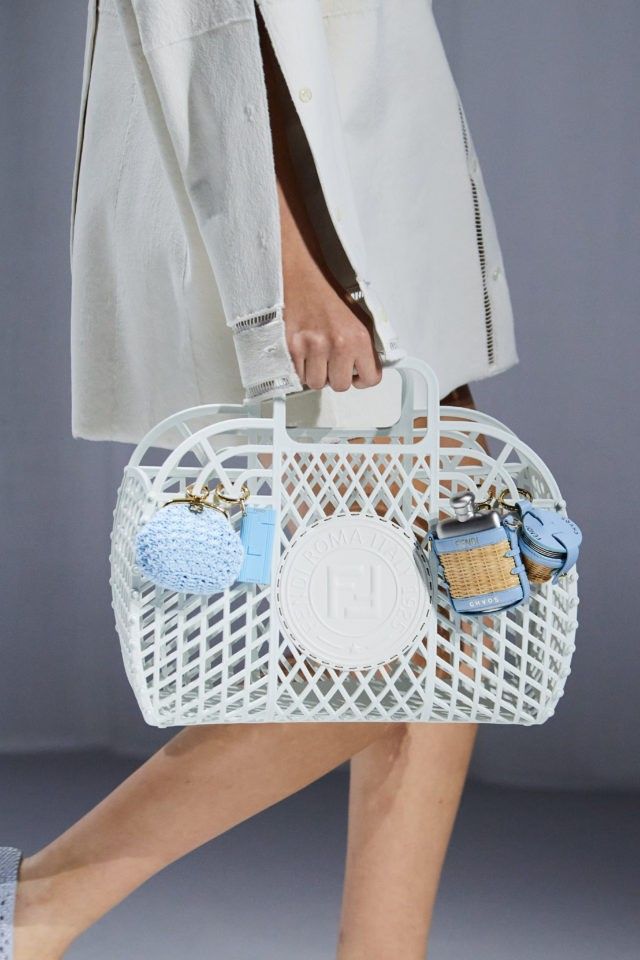 Fendi plastic basket bag