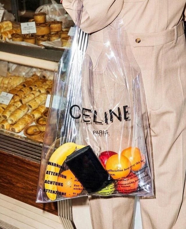 Clear Céline shopping bag