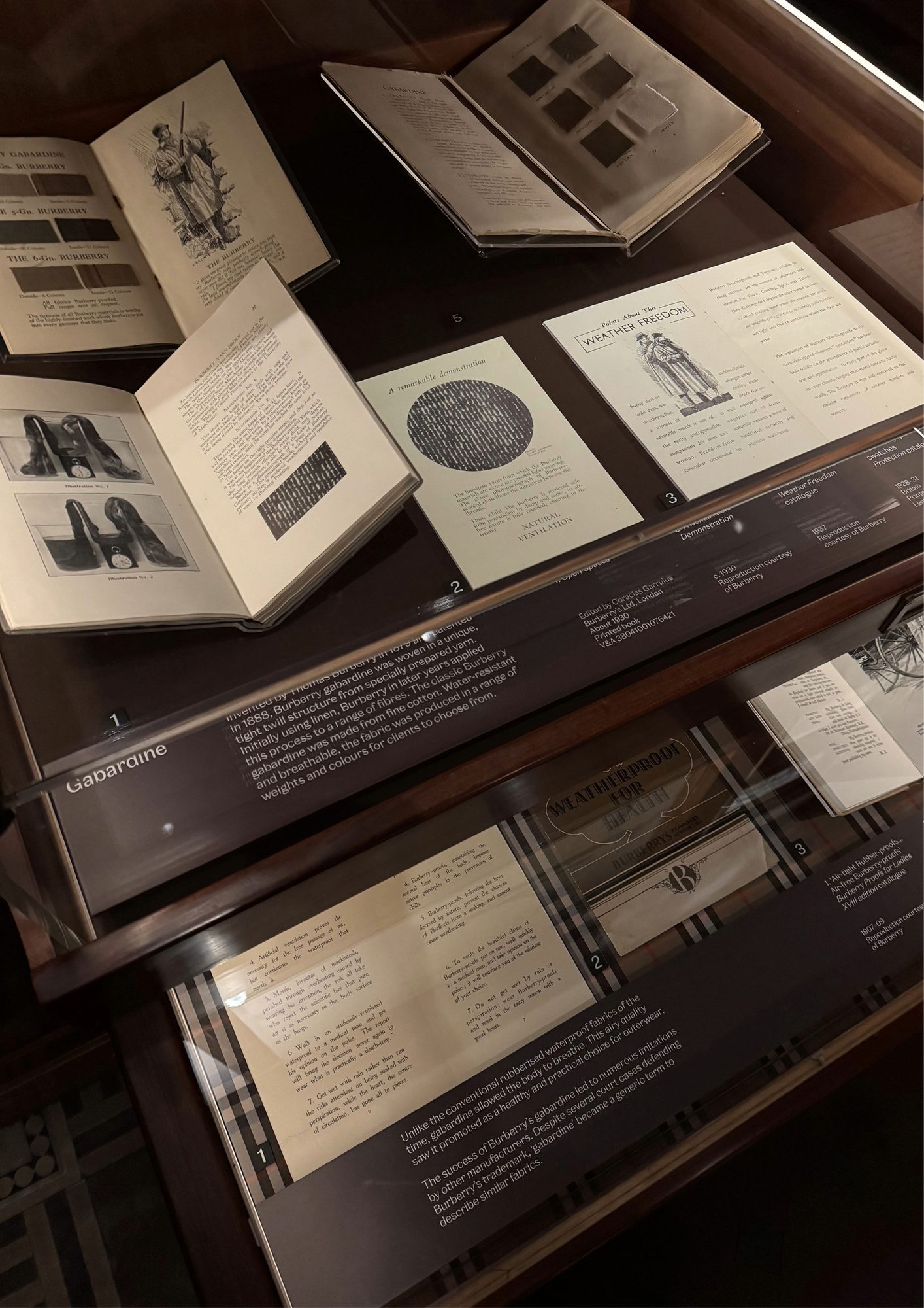 The Burberry Trench: Crafting an Icon - the meeting at the V&A Museum 6 Gabardine documents Burberry V&A Museum